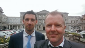 Peter Fitzpatrick (left) and Kevin Shortall (right) attending a recent private members motion on the withdrawl of medical cards.
